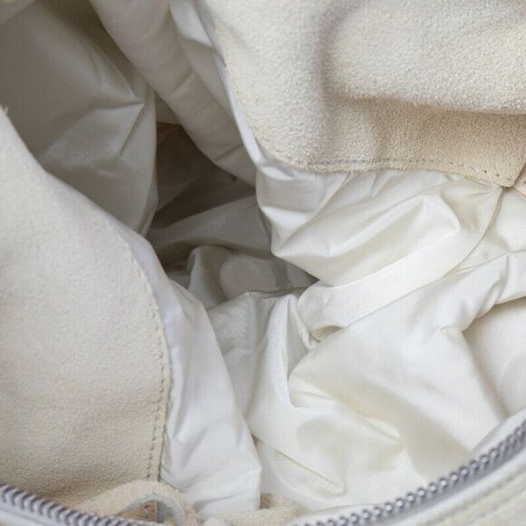 Miu Light Beige Suede Fringe Hobo #129618M28B - Picture 8 of 10